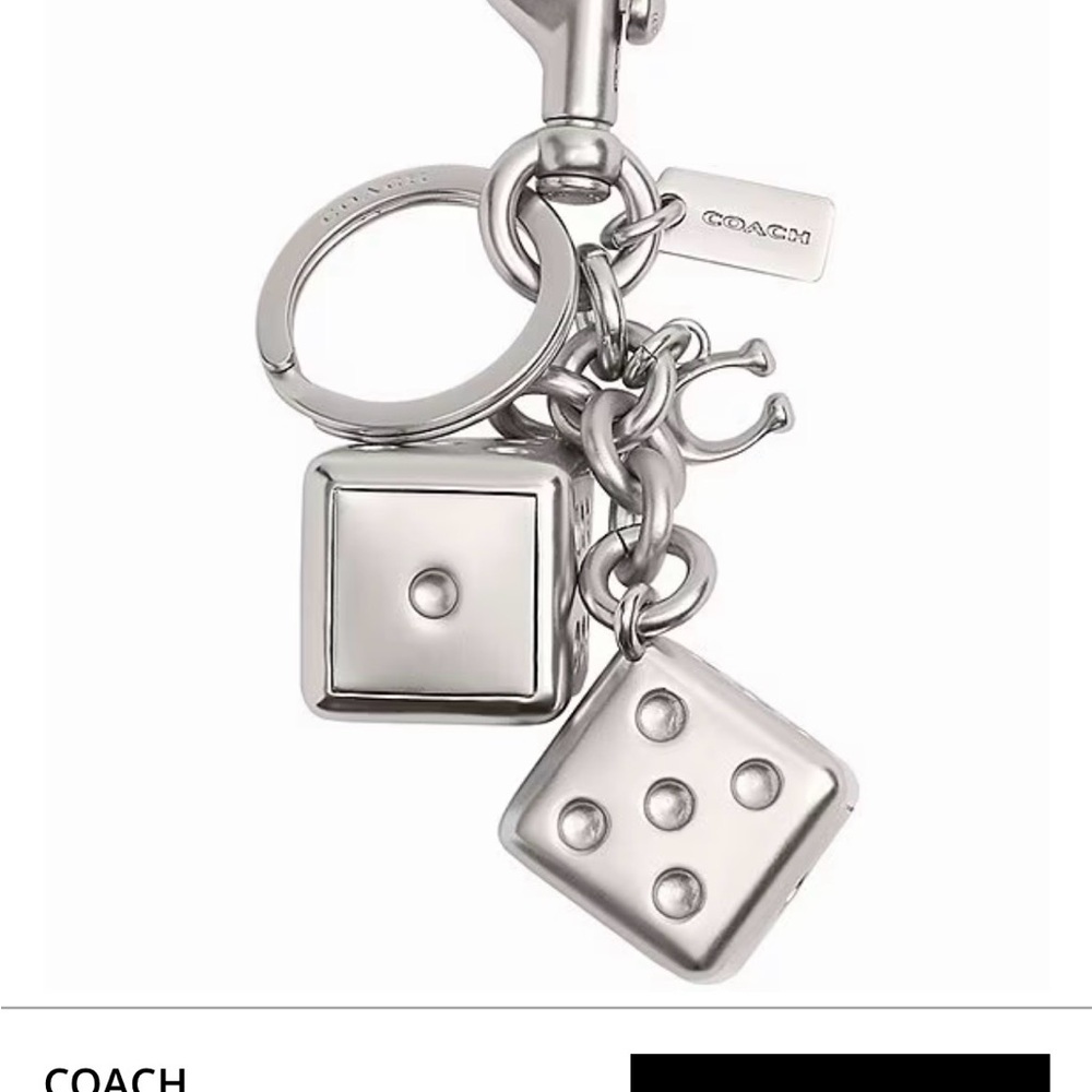 Coach Metallic Dice Bagcharm